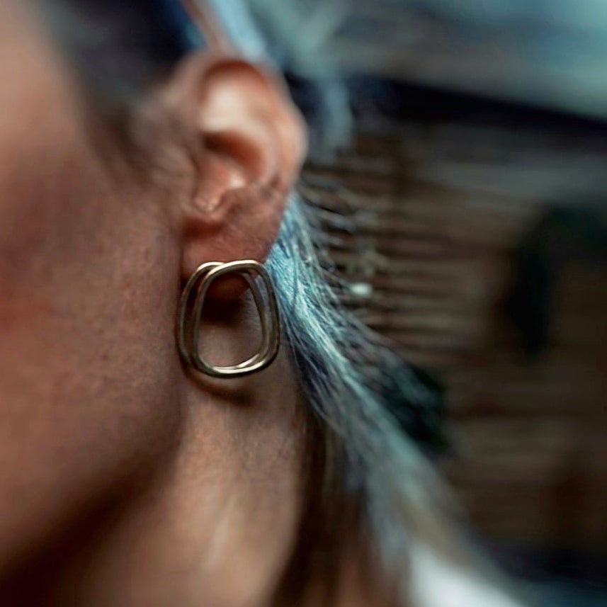 Naušnice DOUBLE PEBBLES-Minerva by Jelena Fogec